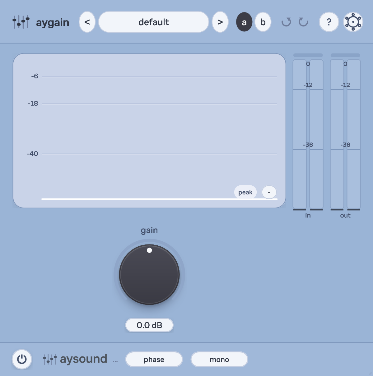 AyGain user interface
