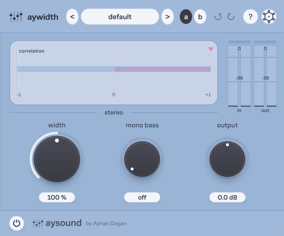 AyWidth user interface